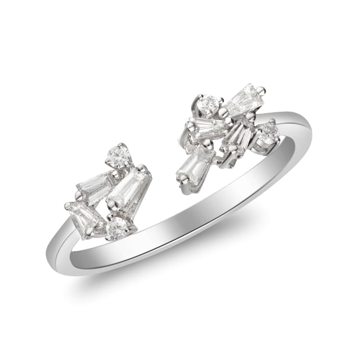 Gin & Grace 14K White Gold Real Diamond Ring (I1)