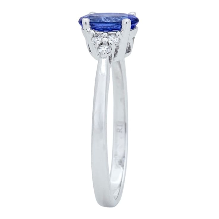 Gin & Grace 14K White Gold Tanzanite and Diamond Ring