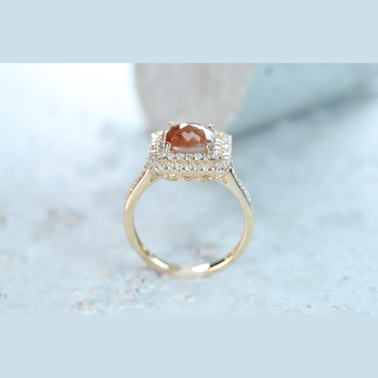 Gin & Grace 14K Yellow Gold Natural Brown and White Diamonds Ring