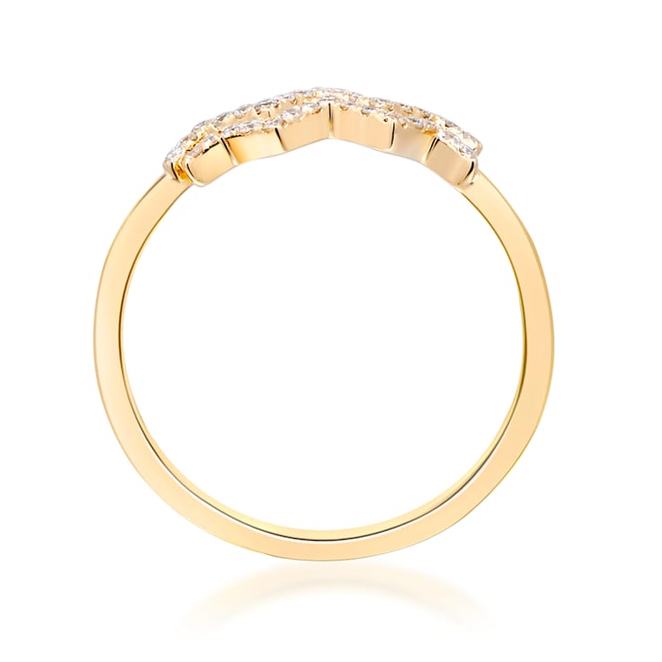 Gin & Grace 10K Yellow Gold Real Diamond Ring (I1)