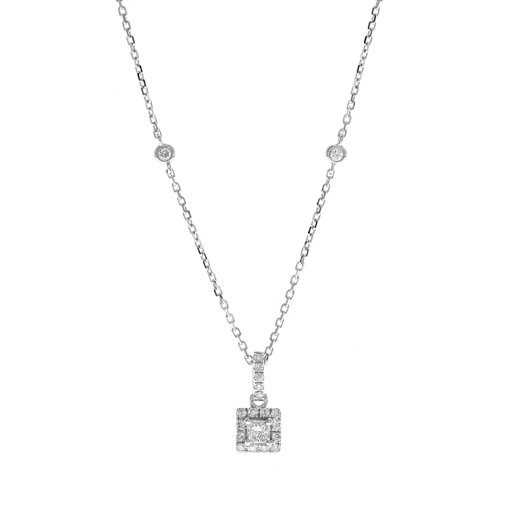 Gin & Grace 14K White Gold Natural Diamond Pendant