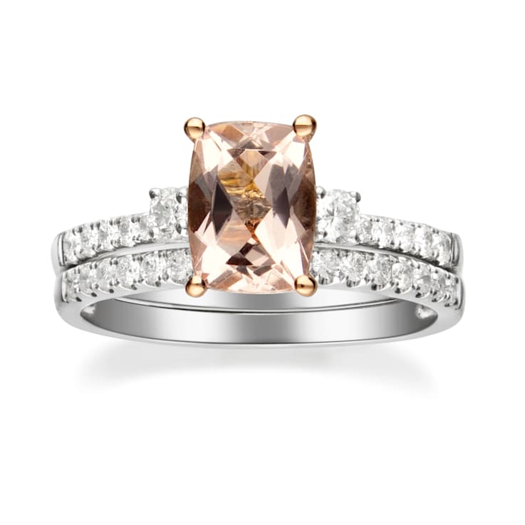 Gin & Grace 14K Two-Tone Gold Natural Morganite With Real Diamond
(I1) Ring