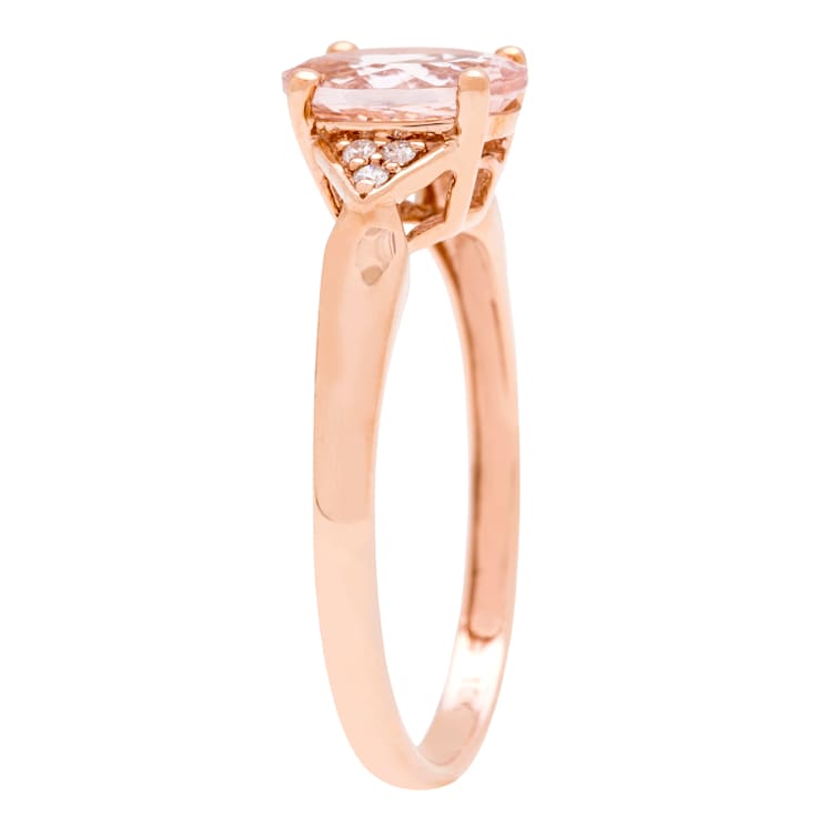 Gin & Grace 10K Rose Gold Genuine Morganite With Real Diamond (I1)
Statement Ring