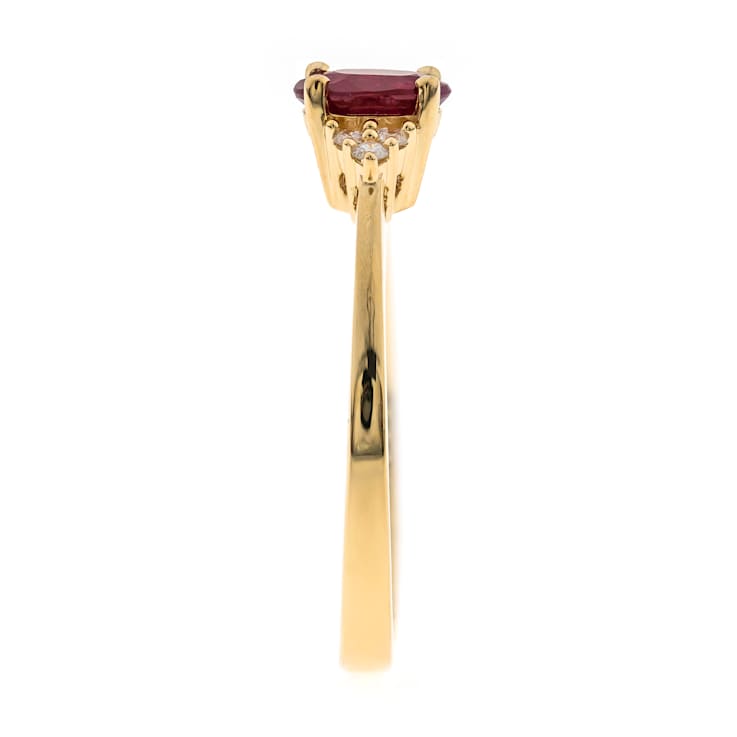 Gin & Grace 10K Yellow Gold Ruby and Diamond Ring