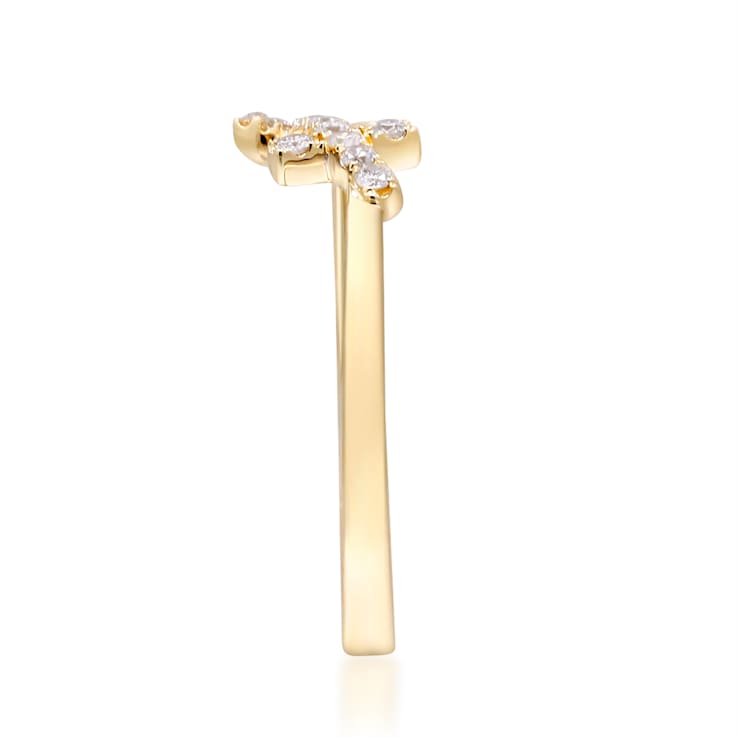 Gin & Grace 10K Yellow Gold Real Diamond Ring (I1)