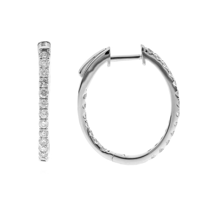 Gin & Grace 14K White Gold Natural White Diamonds Earring