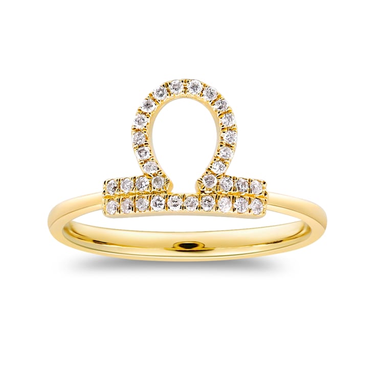 Gin & Grace 10K Yellow Gold Real Diamond Ring (I1)