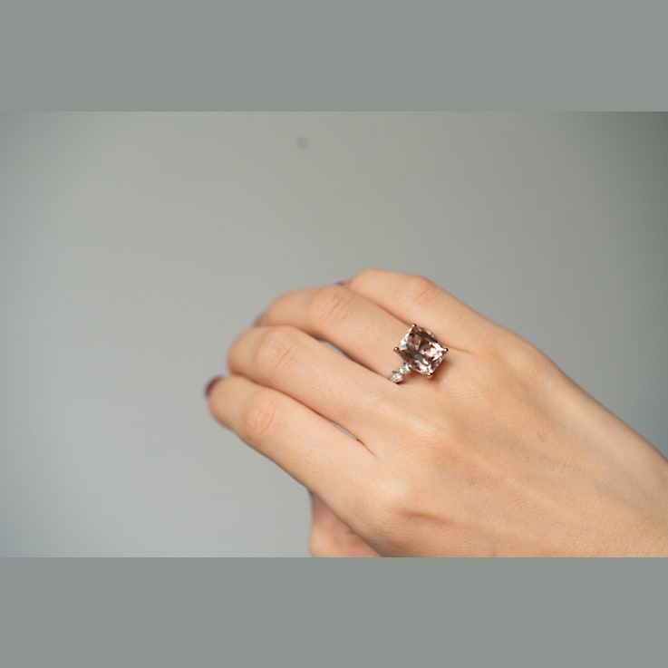 Gin & Grace 14K Two-Tone Gold Morganite and Diamond Ring