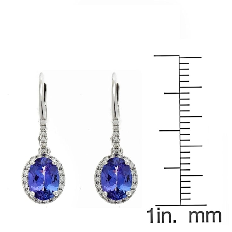 Gin & Grace 14K White Gold Natural Diamond I1 Dangle Earring Genuine
Blue Tanzanite