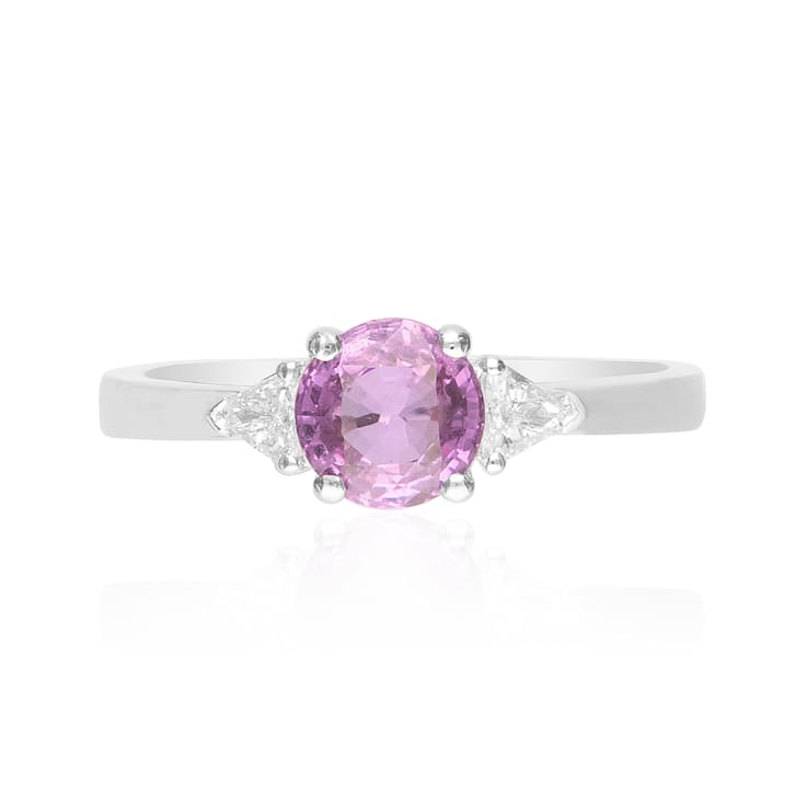 Gin & Grace Platinum 950 Purple Sapphire and Diamond Ring