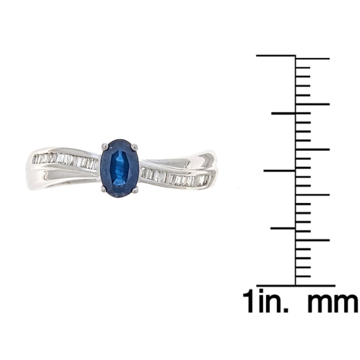 Gin & Grace 18k White Gold Natural Blue Sapphire With Diamond (I1)
Statement Ring