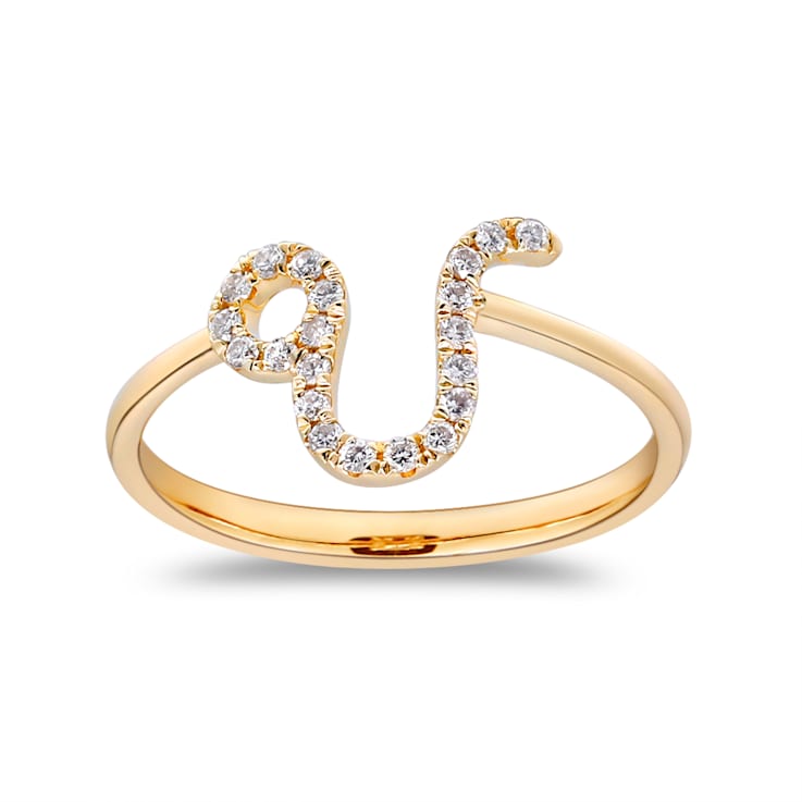 Gin & Grace 10K Yellow Gold Real Diamond Ring (I1)