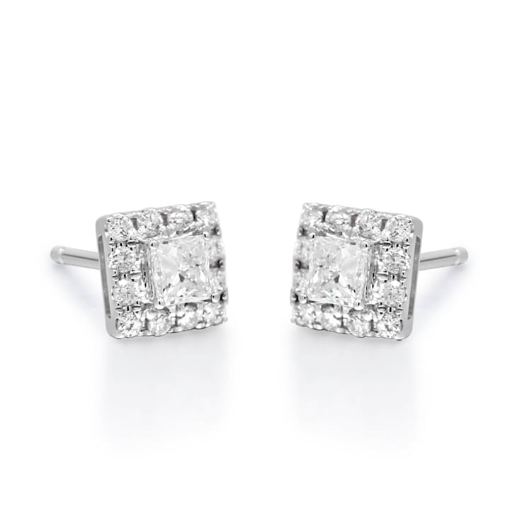 Gin & Grace 14K White Gold Real Diamond (I1) Earring