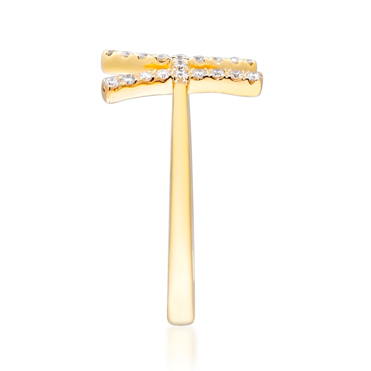 Gin & Grace 10K Yellow Gold Real Diamond Ring (I1)