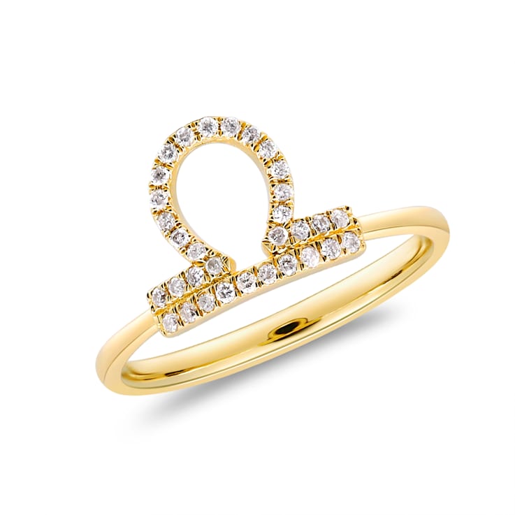 Gin & Grace 10K Yellow Gold Real Diamond Ring (I1)
