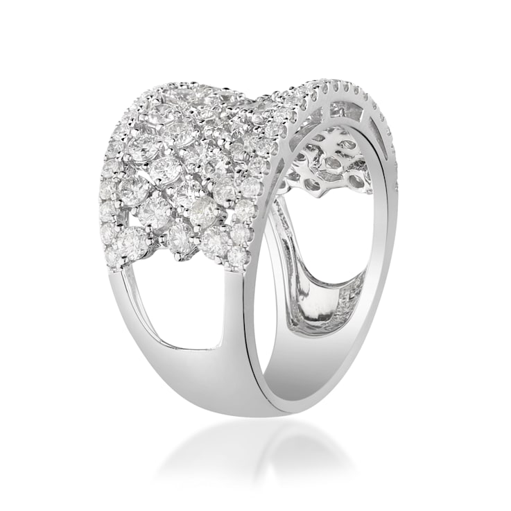 Gin & Grace 14K White Gold Real Diamond Ring (I1)
