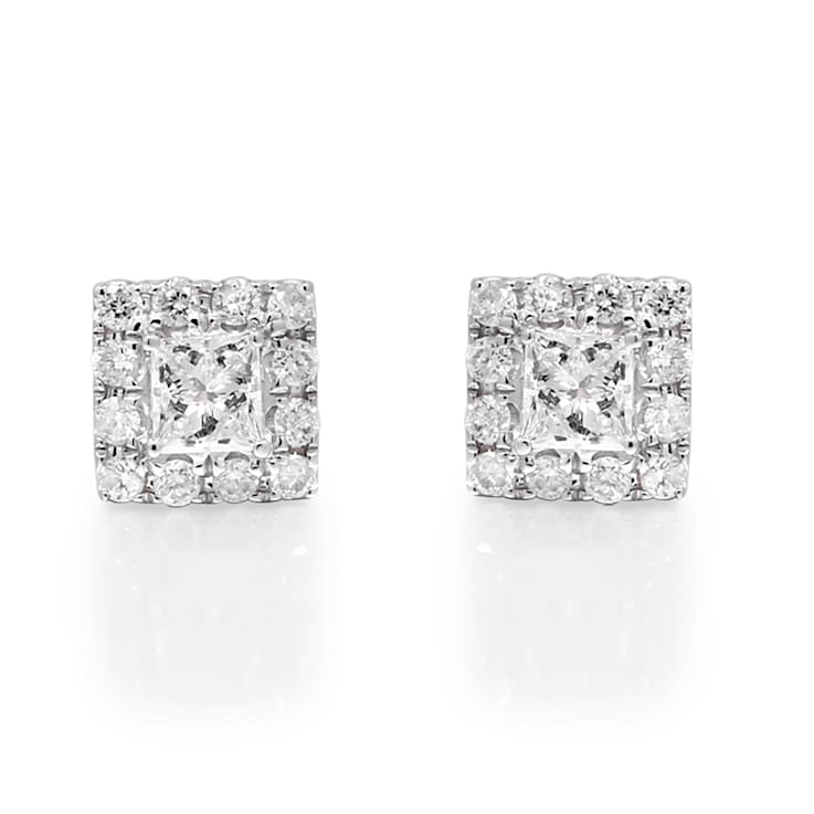 Gin & Grace 14K White Gold Real Diamond (I1) Earring