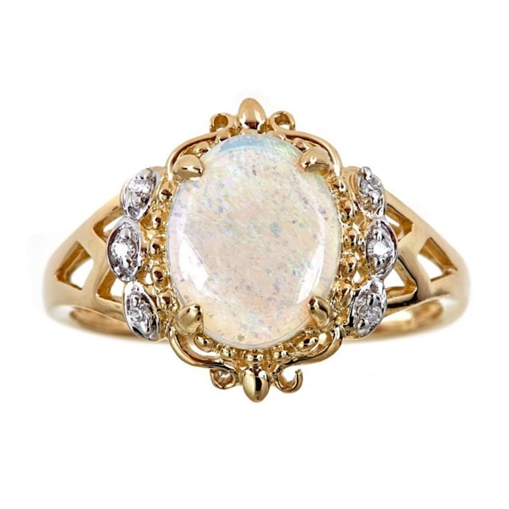 Opal Ring, Natural Opal Ring, Opal Vintage Ring, Australian Opal, Natu –  Adina Stone Jewelry