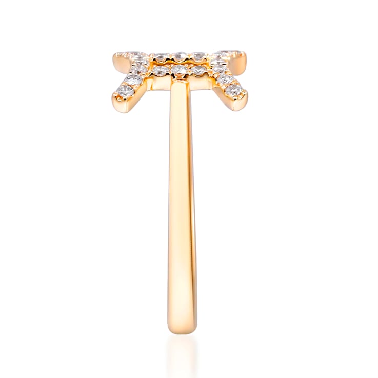 Gin & Grace 10K Yellow Gold Real Diamond Ring (I1)