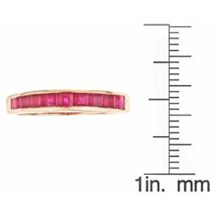 Gin & Grace 14K Rose Gold Ring with Princess Cut Ruby