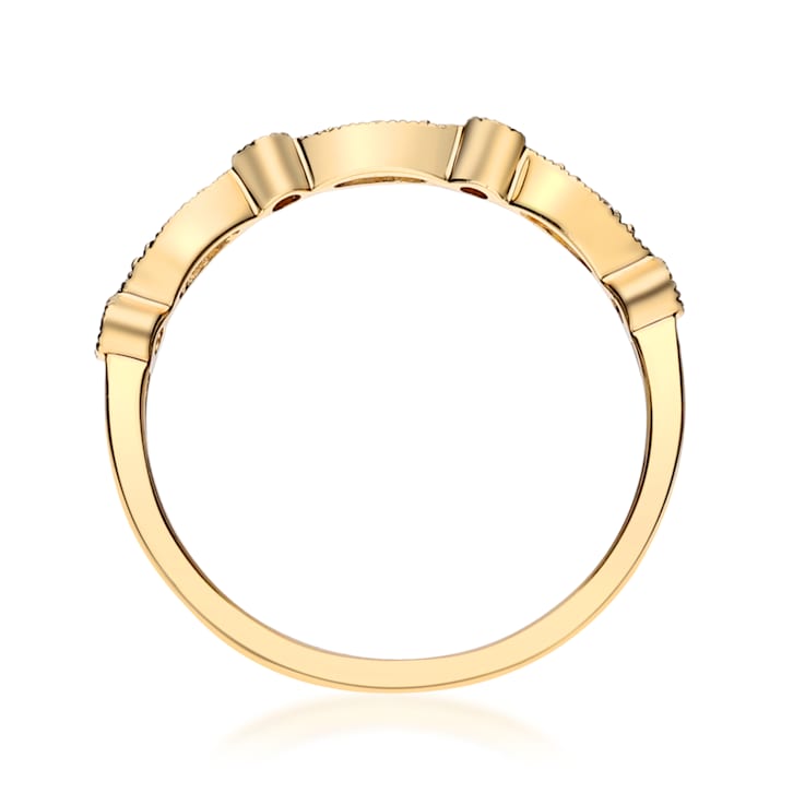 Gin & Grace 14K Yellow Gold Natural Real Diamond (I1) Ring