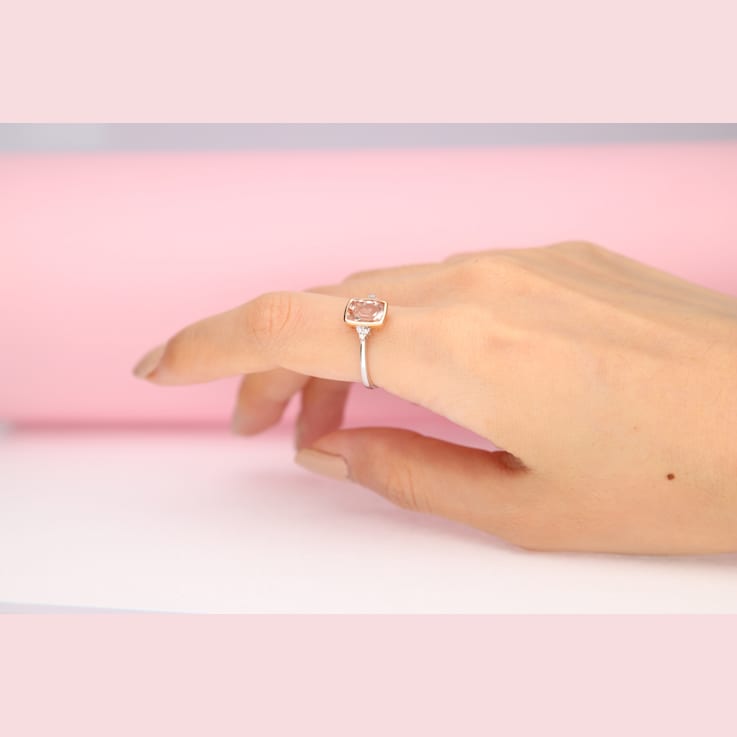 Gin & Grace 14K Two Tone Gold Morganite and Diamond Ring