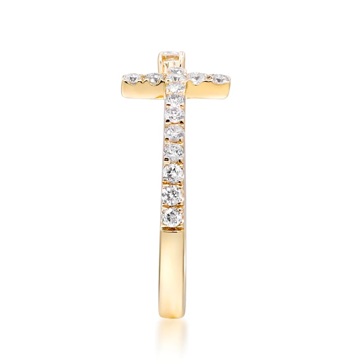 Gin & Grace 14K Yellow Gold Natural White Diamonds Ring