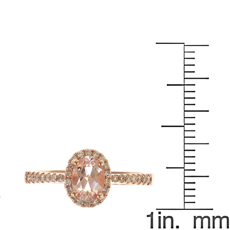 Gin & Grace 14K Rose Gold Morganite and Diamond Engagement Ring
