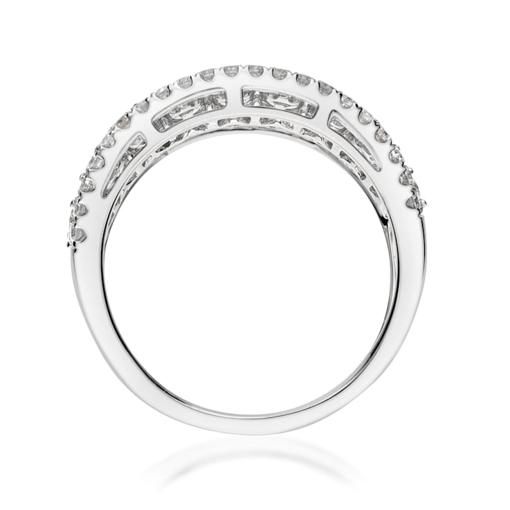 Gin & Grace 14K White Gold Real Diamond Ring (I1)