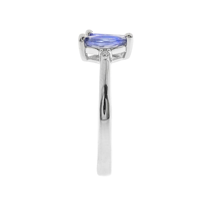 Gin & Grace 925 Sterling Silver Real Diamond Ring (I1) with Genuine Tanzanite
