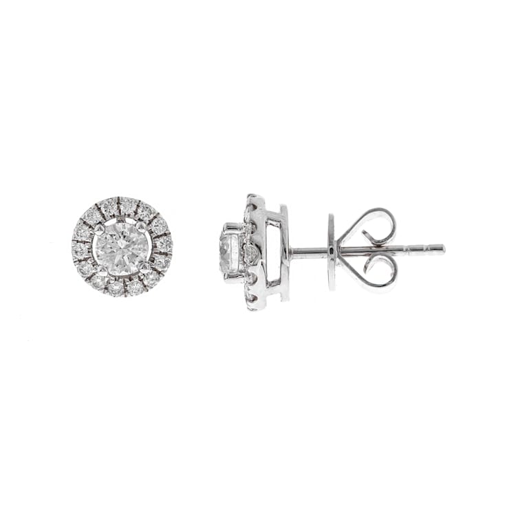 Gin & Grace 14K White Gold Natural Diamond Earring