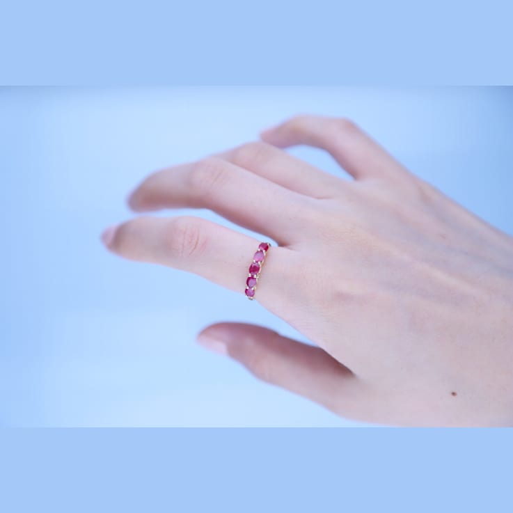 Gin & Grace 10K Yellow Gold Natural Ruby Engagment Ring