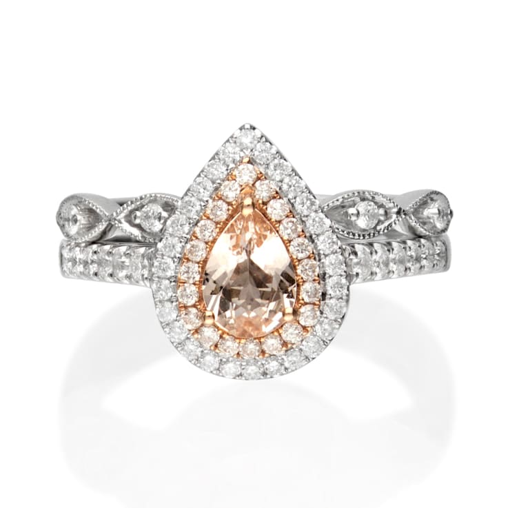 Gin & Grace 14K Two-Tone Gold Morganite and Diamond Engagement Ring
