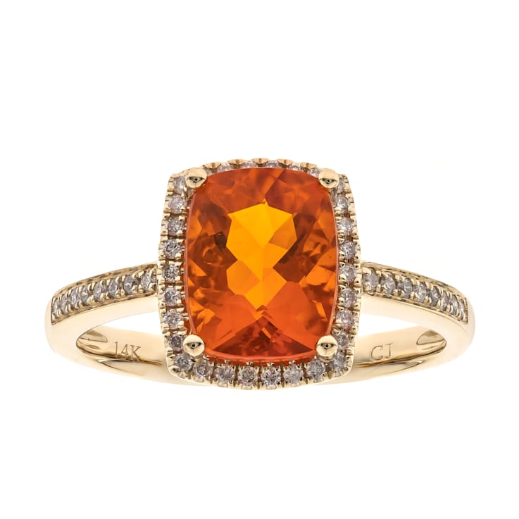 Natural fire opal ring discount