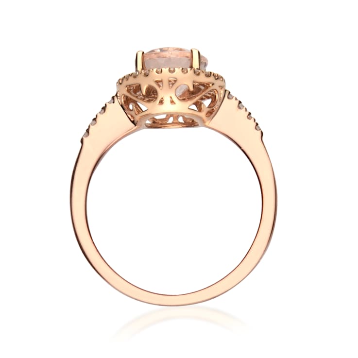 Gin & Grace 14K Rose Gold Morganite and Diamond Ring