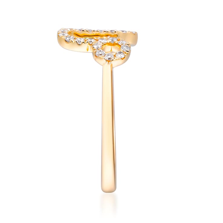 Gin & Grace 10K Yellow Gold Real Diamond Ring (I1)