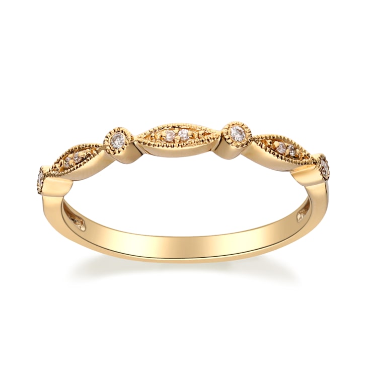 Gin & Grace 14K Yellow Gold Natural Real Diamond (I1) Ring