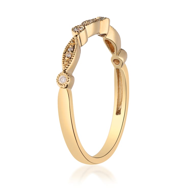 Gin & Grace 14K Yellow Gold Natural Real Diamond (I1) Ring