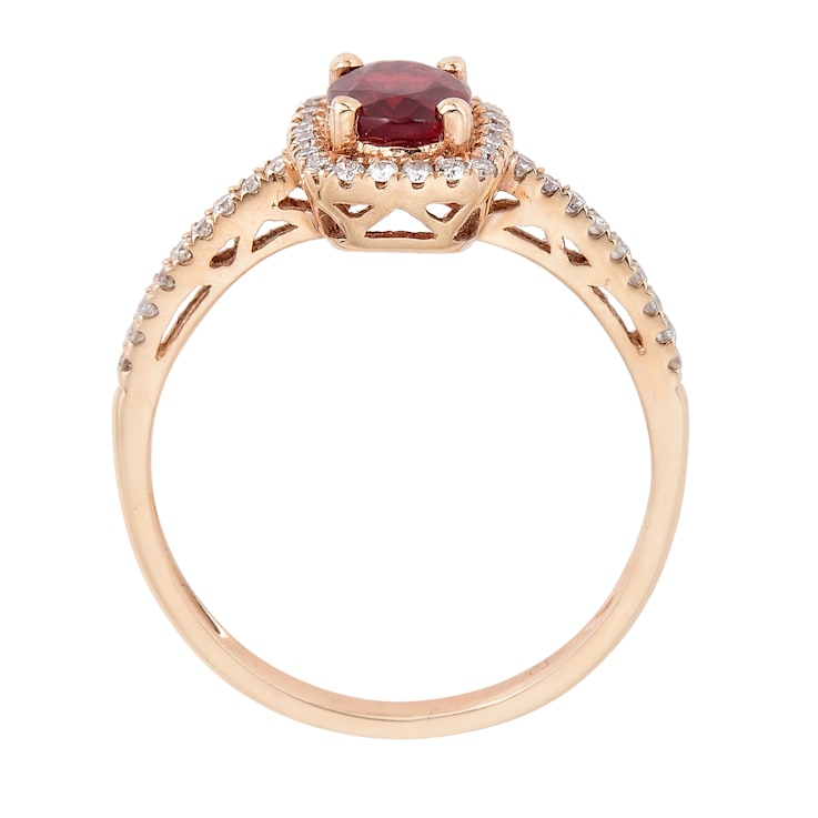 Gin & Grace 14K Yellow Gold Natural Fire Opal & Real Diamond
(I1) Statement Halo Ring