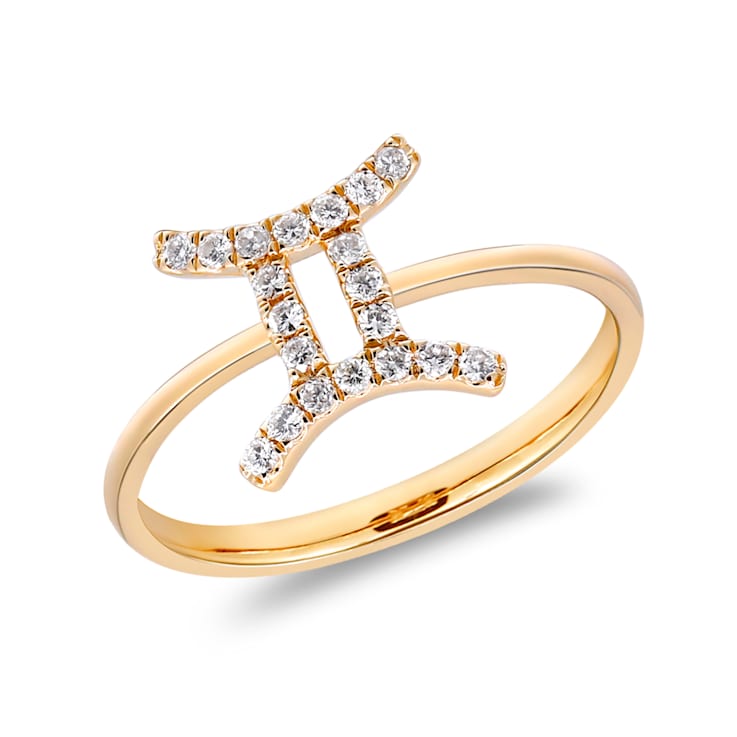 Gin & Grace 10K Yellow Gold Real Diamond Ring (I1)