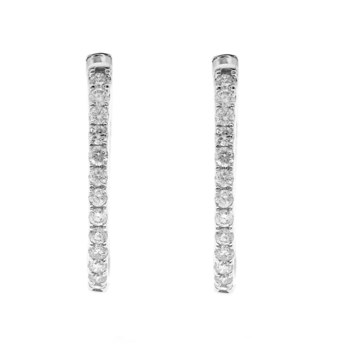 Gin & Grace 14K White Gold Natural White Diamonds Earring