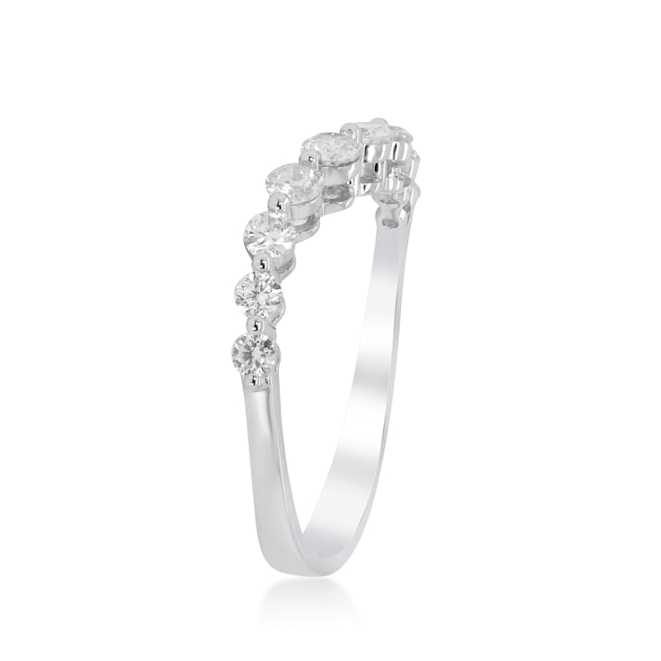 Gin & Grace 14K White Gold Natural White Diamonds Ring