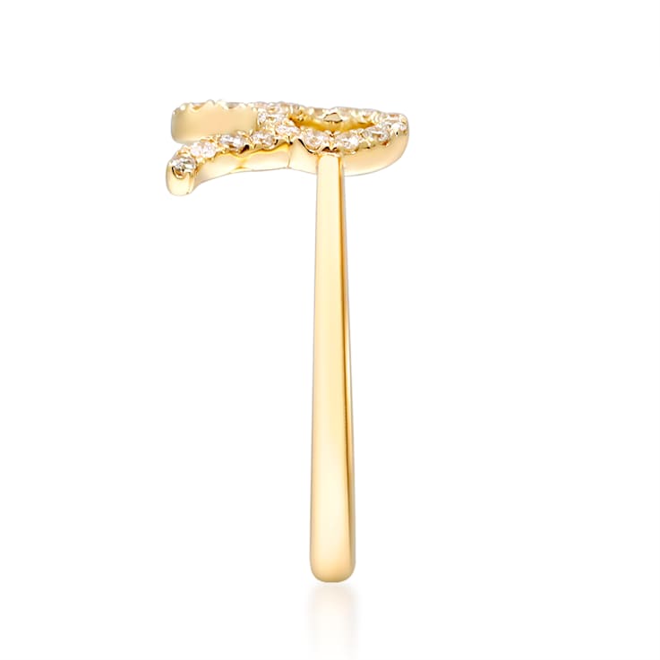 Gin & Grace 10K Yellow Gold Real Diamond Ring (I1)