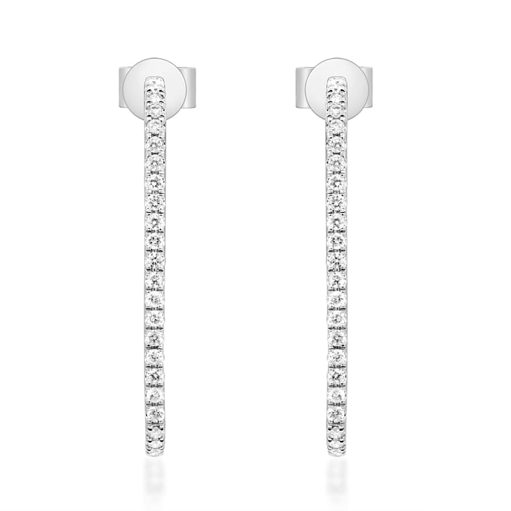 Gin & Grace 14K White Gold Natural Diamond Earring