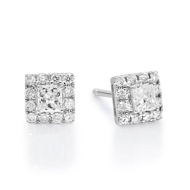 Gin & Grace 14K White Gold Real Diamond (I1) Earring