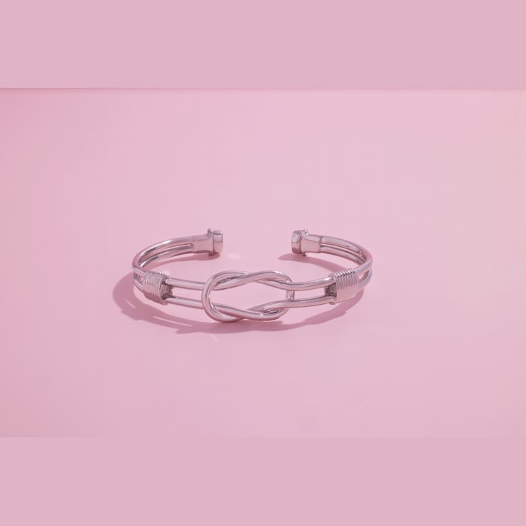 Sterling Silver Knot Cuff Bracelet.