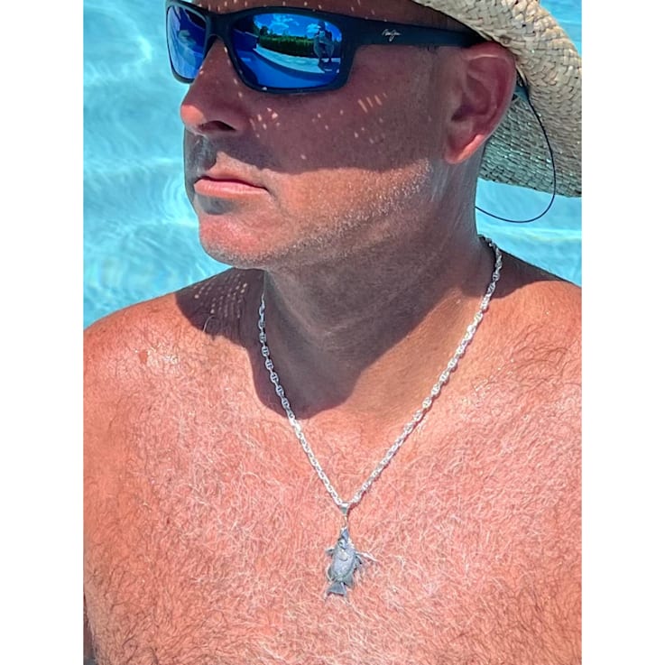 Sterling Silver Hogfish Pendant.