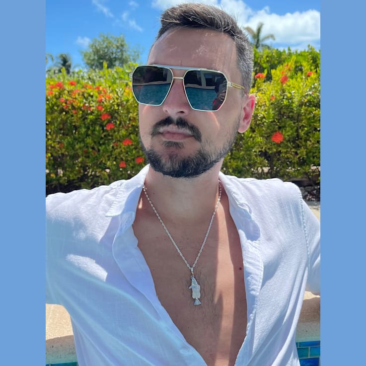 Sterling Silver Grouper Pendant. 15201A