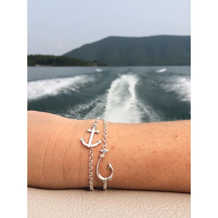 Sterling Anchor Chain Bracelet - Silver Marine Link Bracelet