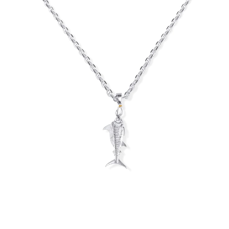 Sterling Silver Blue Marlin Pendant.